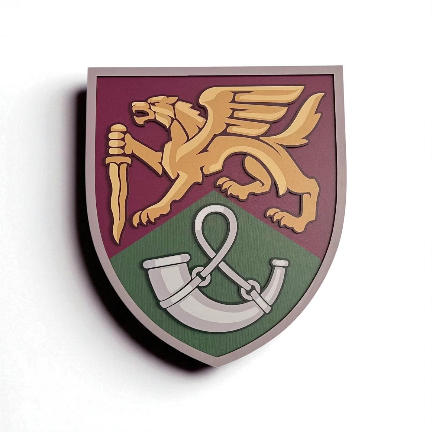 Герб настінний 71-ша окрема єгерська бригада 203х232 мм (29403420)