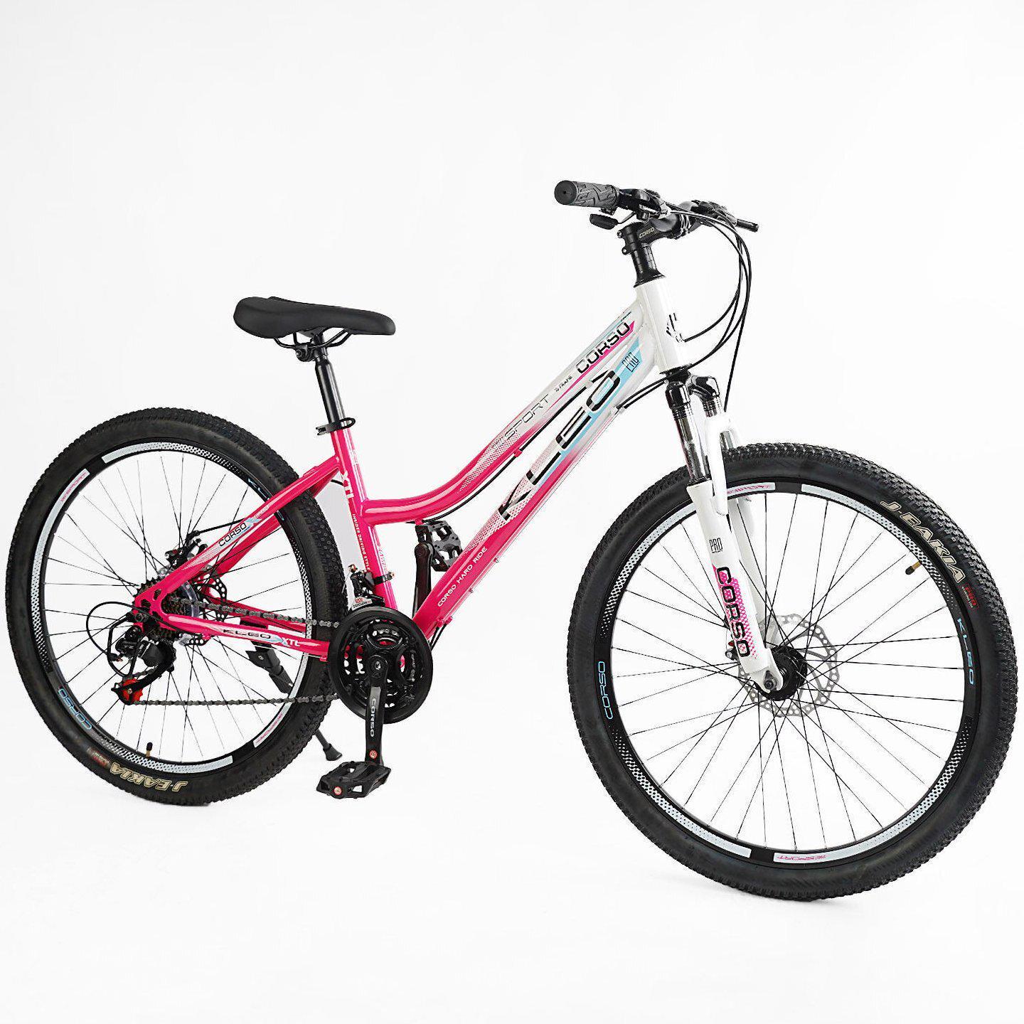 Велосипед гірський Corso KLEO 26"/15" Біло-Рожевий (593063081) - фото 2