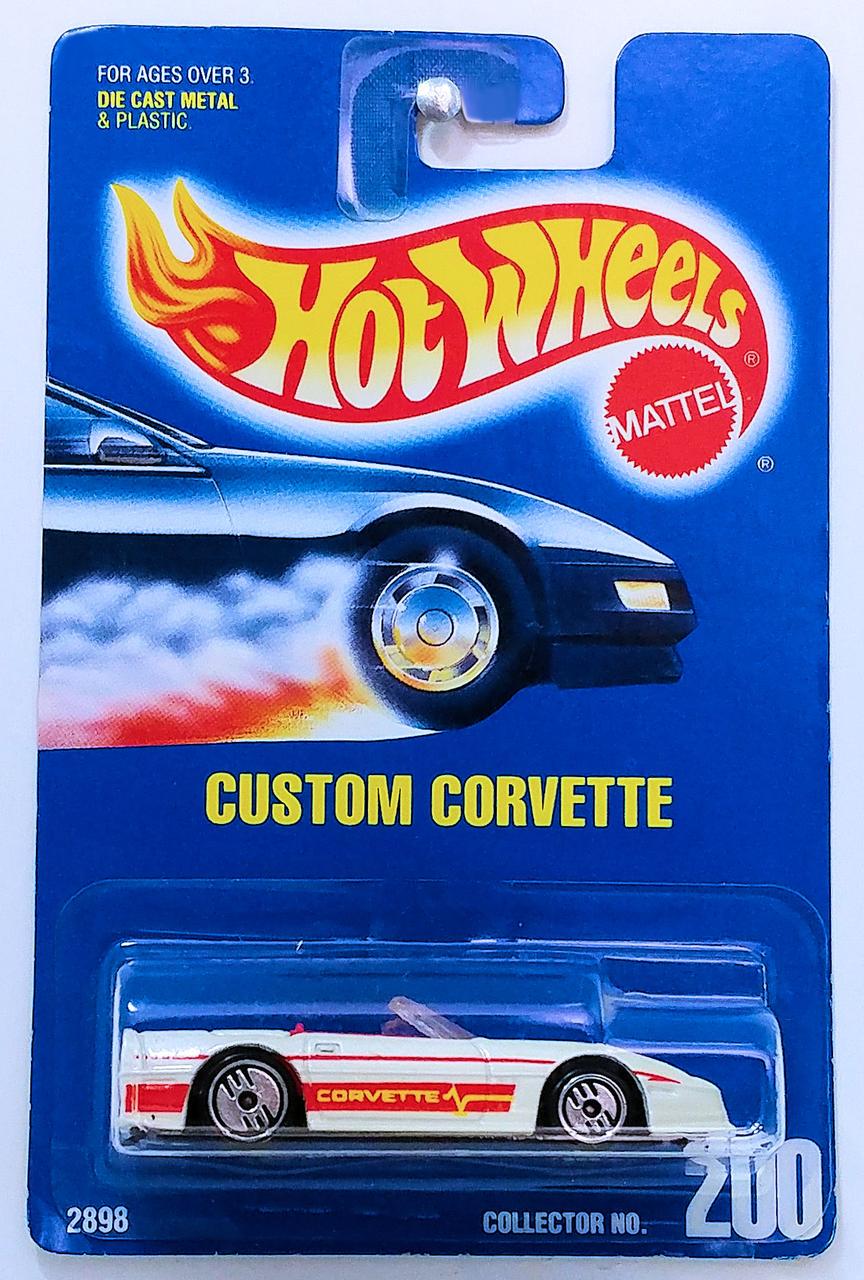 Игрушечная машинка Hot Wheels Custom Corvette ZR-1 1993 №200 White (2898- w)