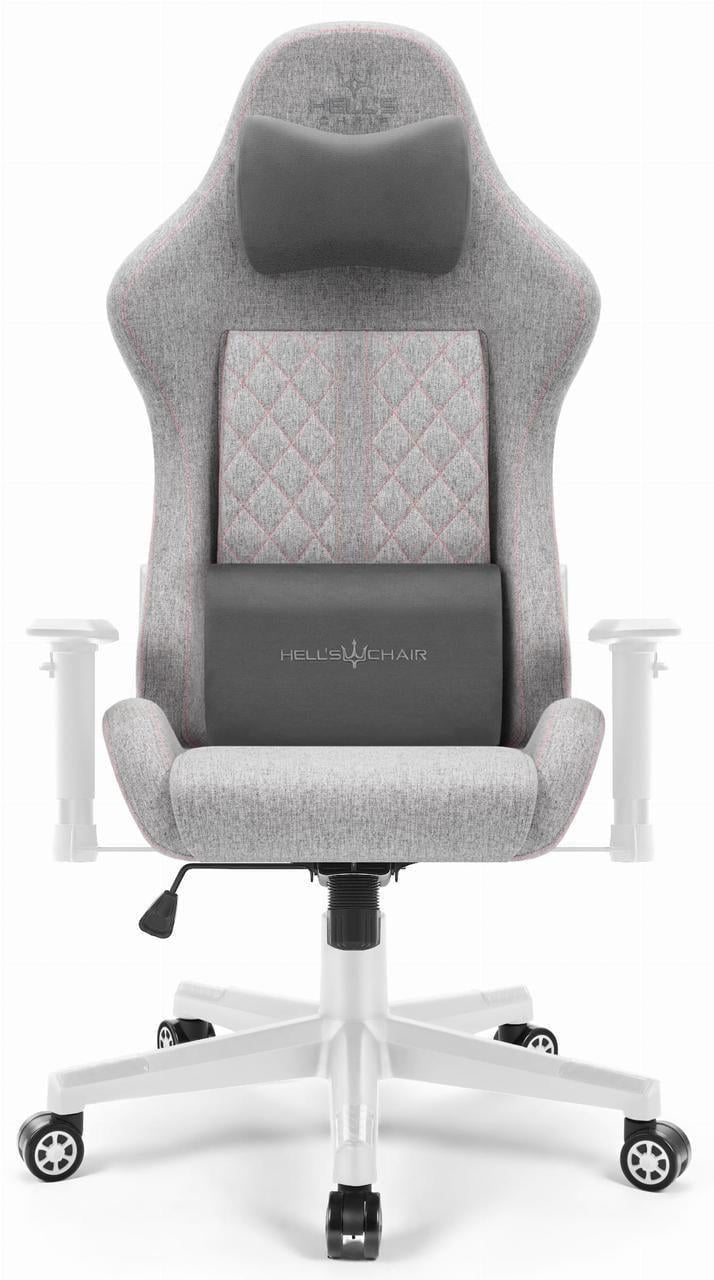 Компьютерное кресло Hell's HC-1006 тканевое Grey/White (5905496912262)