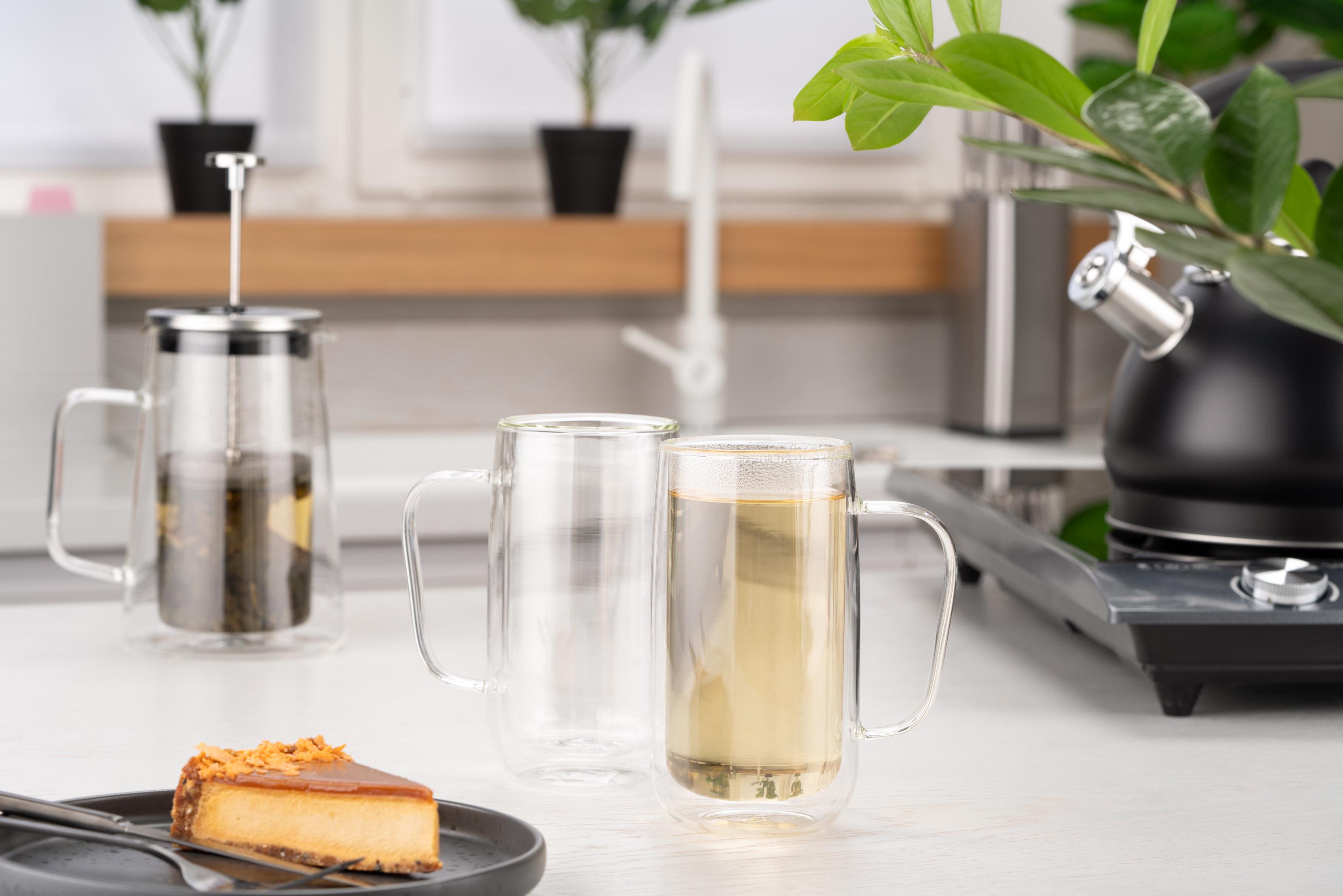 Набор чашек Ardesto с ручками и двойными стенками 400 мл 2 шт. (ERC-AR2640WH) - фото 2