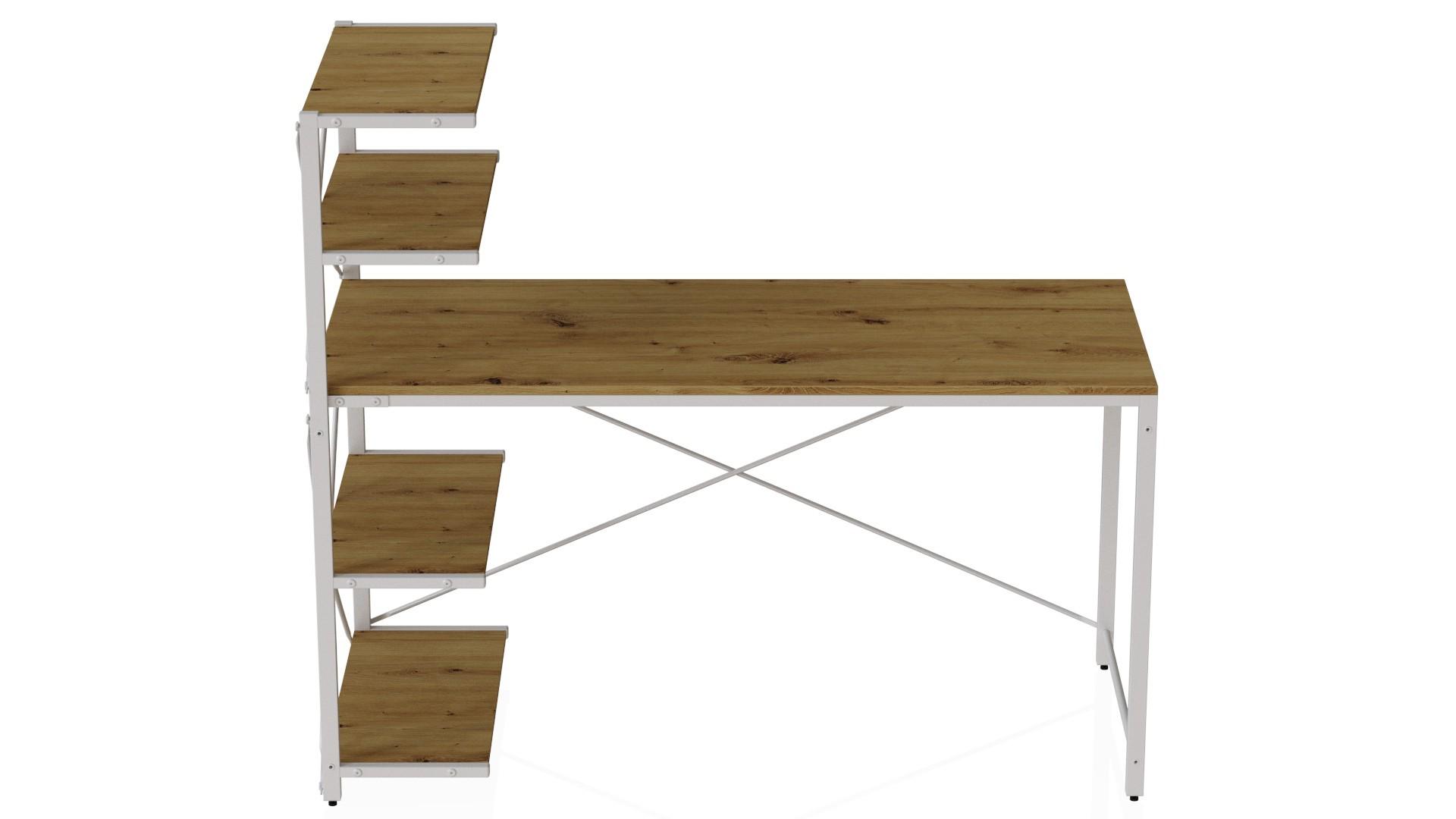 Компьютерный стол Ferrum-decor Джек ДСП 75x120x70 см Белый/Артизан (FRD-105407)