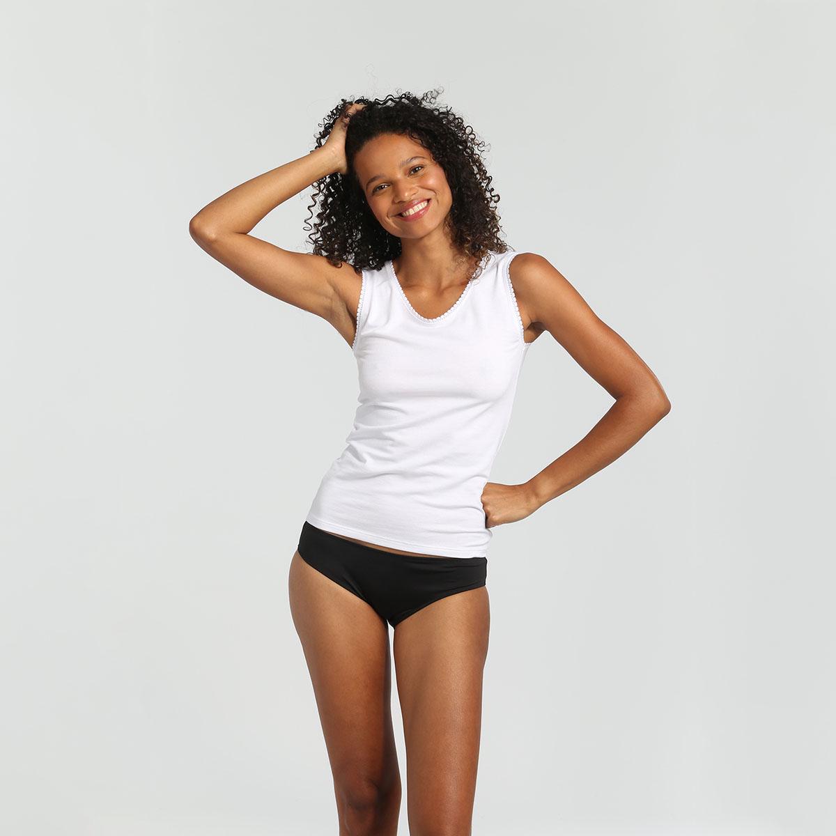 Майка женская DIM Thermal blanc S - фото 4 Майка женская DIM Thermal blanc S - фото 4