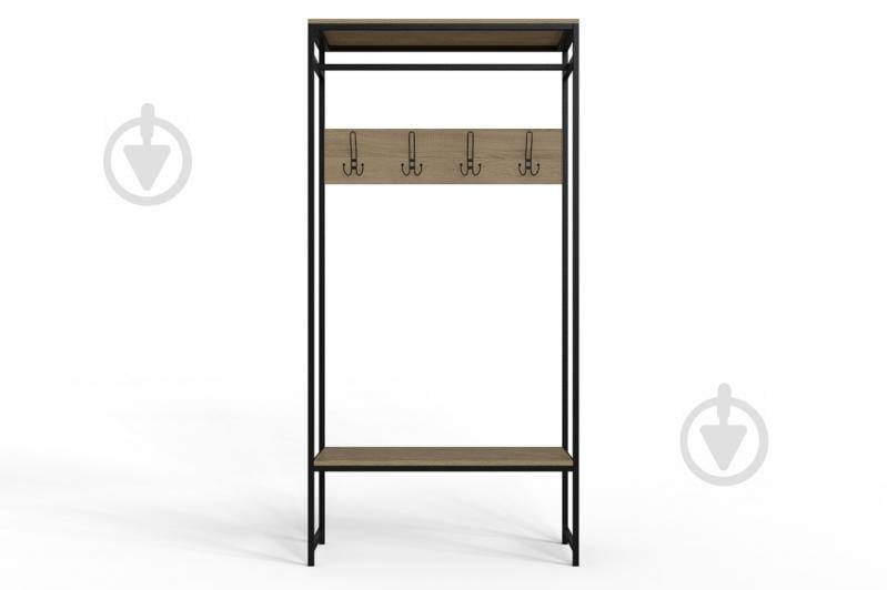 Вешалка напольная Ferrum-decor Трелис 14 180x90x38 см Дуб Сонома / Черный (XK00310)