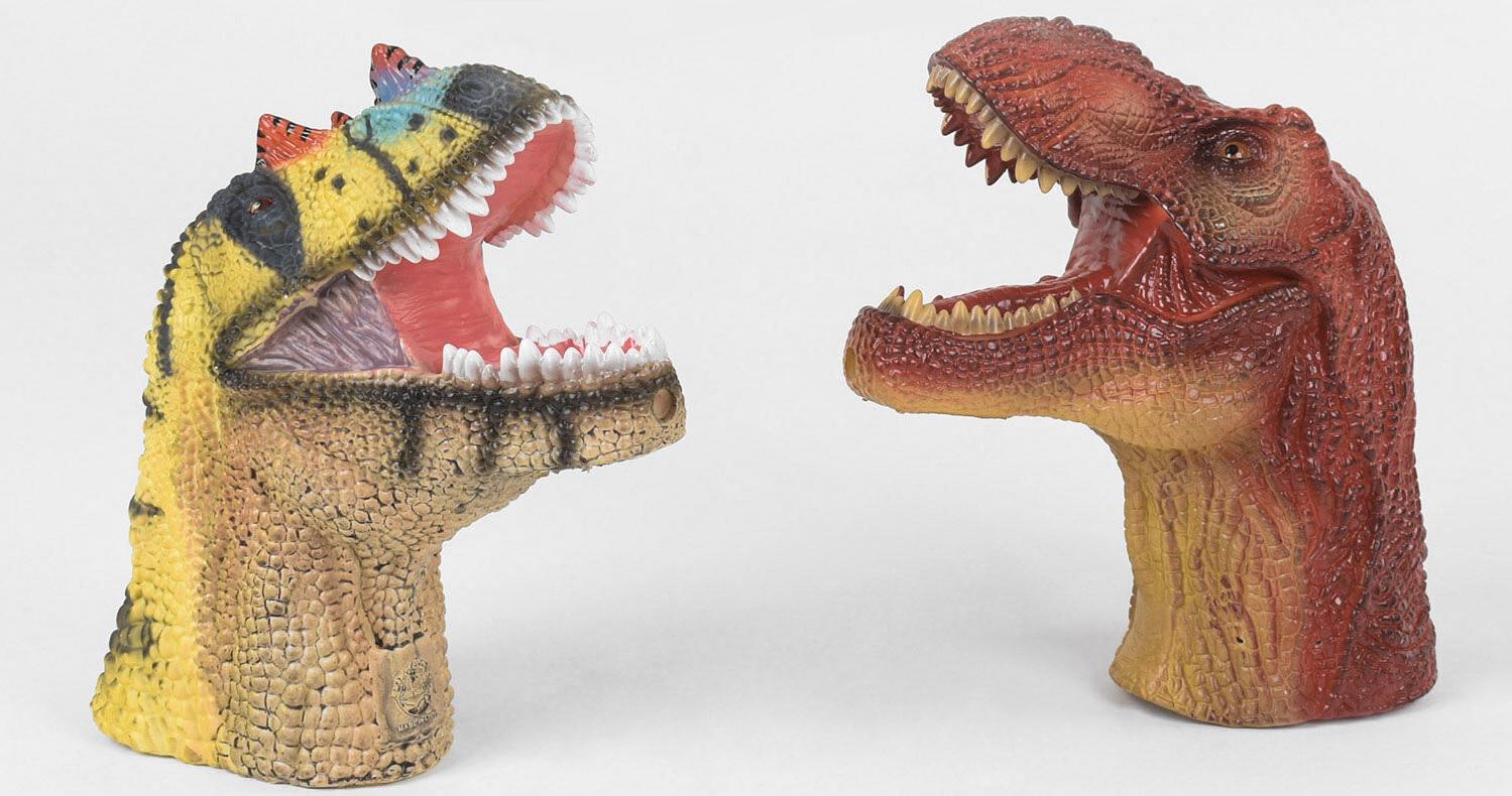 Голова динозавра Behemoths на батарейках зі звуковим ефектом 2 шт. Multicolor (88387)