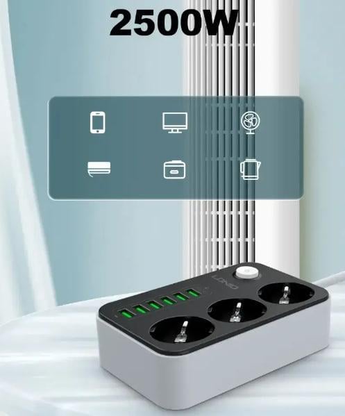 Подовжувач LDNIO SE3631 USB 2 м (SE3631 ) - фото 4 Подовжувач LDNIO SE3631 USB 2 м (SE3631 ) - фото 4