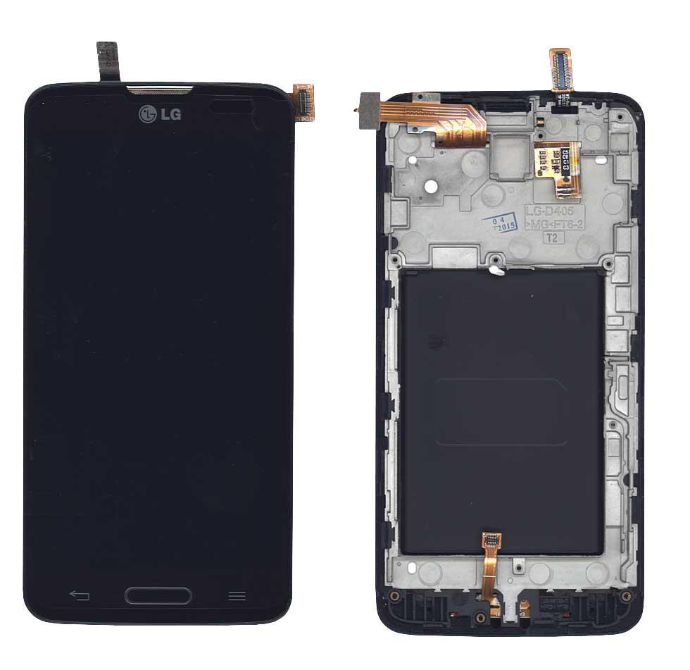 Матрица с тачскрином для телефона LG L90 D410 с рамкой Черный