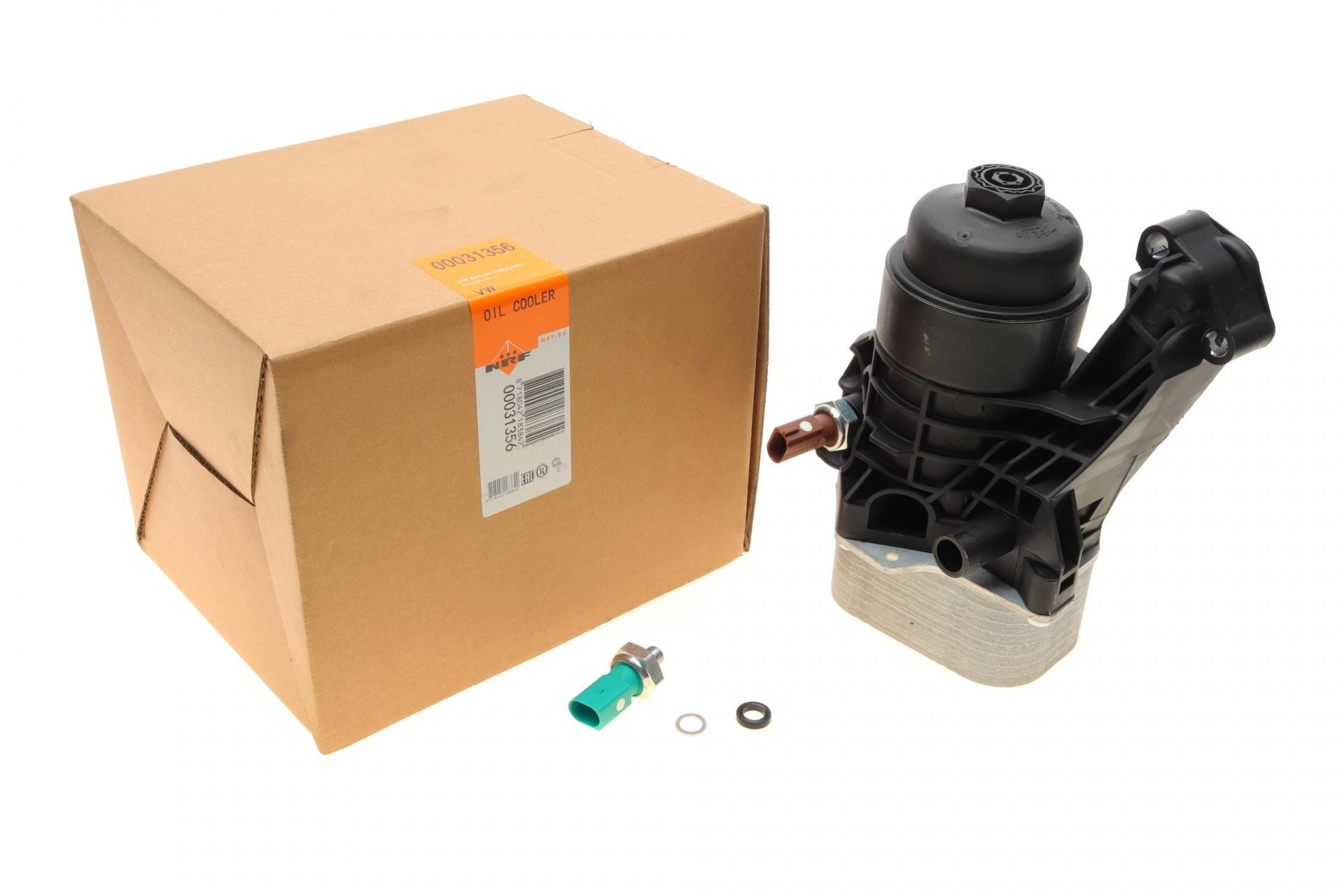 Корпус фільтру масляного NRF VW Golf/Caddy/Crafter 2,0TDI 15-/Audi A3/Q2 1,6/2,0 TDI 15- с радиатором 31356)