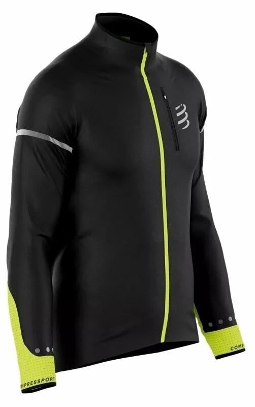 Куртка Compressport Hurricane Windproof Jacket L Flash Black/Fluo Yellow (19100680)