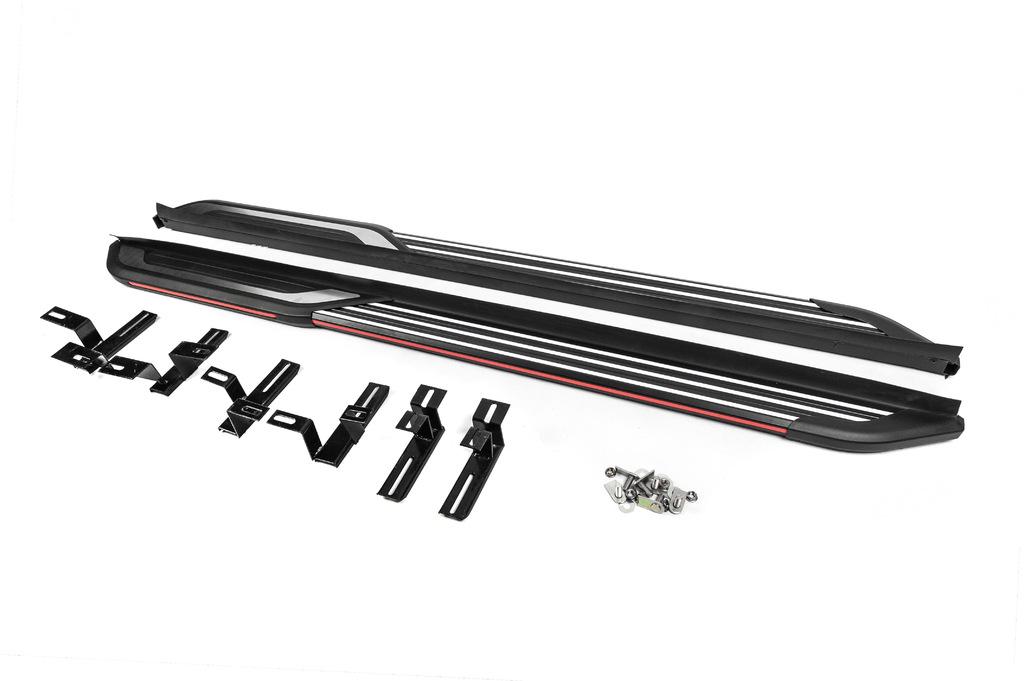Боковые пороги OEM Cixtai для Hyundai Tucson NX4 2021- гг. алюминий/пластик Серый
