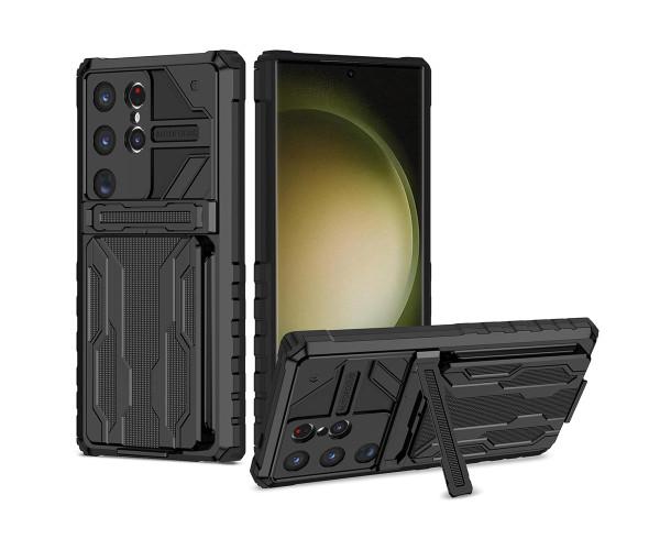 Чехол - накладка Armor Case with Card Slot для Samsung Galaxy S24 Ultra Чёрный