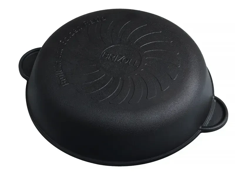 Жаровня чавунна BRIZOLL M2460U кругла з ручками (2662175529) - фото 2