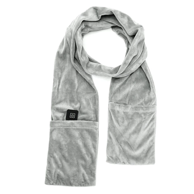 Шарф с подогревом XO ES01 с карманом для power bank 180 см Серый (30835544)