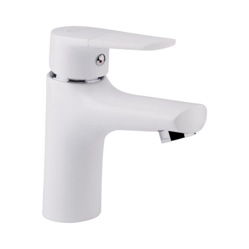 Смеситель для раковины Q-tap Polaris WHI 001 QTPOLWHI001 однорычажный Белый\Хром (53509)