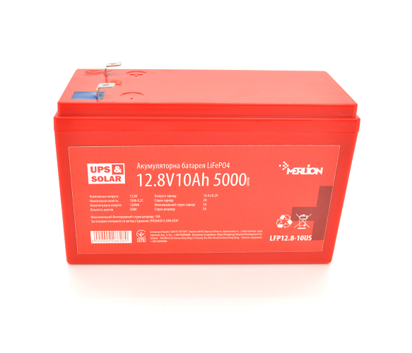Аккумулятор литий-железо-фосфатный Merlion LiFePO4 12,8V 10AH 4S3P/BMS-10A 151x99x99 1,15 кг for UPS до 5000 циклов