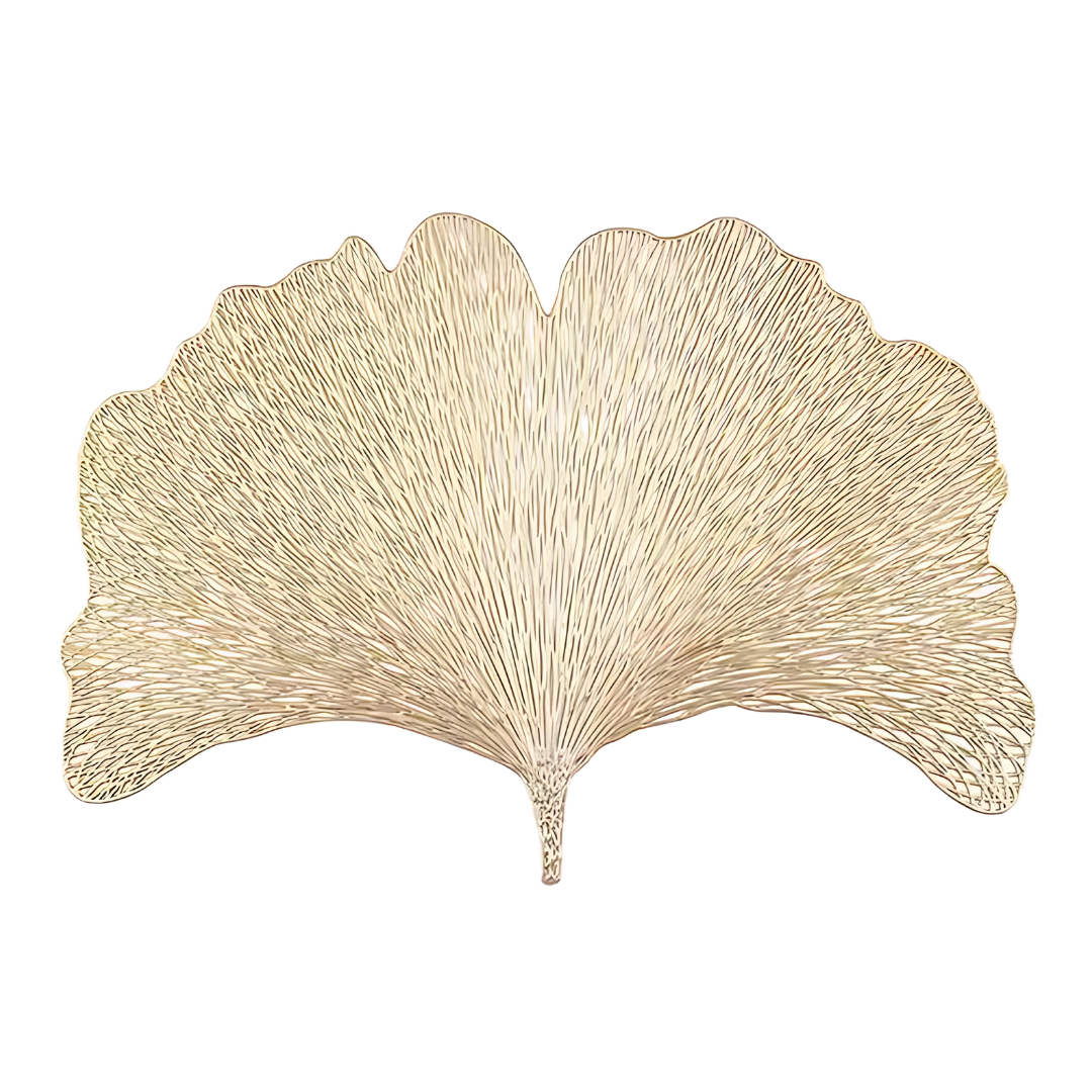 Серветка сервірувальна під гаряче у вигляді листа гінкго 2 шт. Золотистий (C016_gold)
