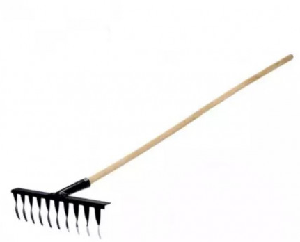 Грабли витые металл 6 зубов с черенком