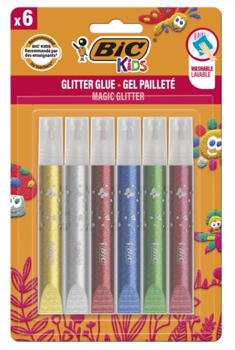 Клей BIC Kids Metallic Glitter 6шт. (2702841738)