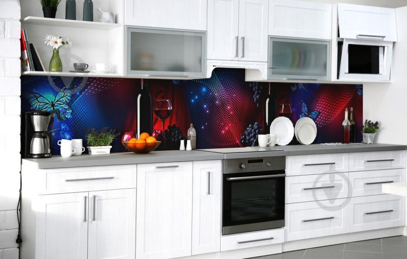 Скинали на кухню Zatarga «Клубная ночь» 650х2500 мм виниловая 3Д наклейка кухонный фартук самоклеящаяся