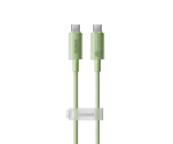 Кабель Data BASEUS Habitat Series Type-C to Type-C 100W 1 м Natural Green