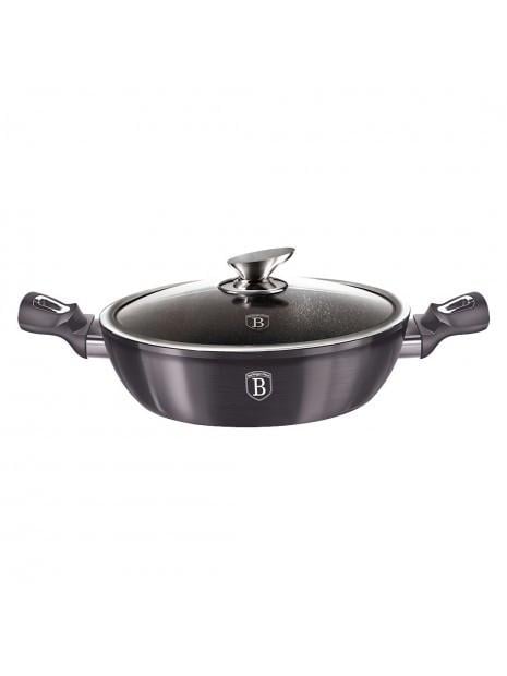 Сотейник с крышкой Berlinger Haus Metallic Line Carbon Pro Edition для любых плит алюминий/нержавеющая сталь 28 см Серый (2238493998)