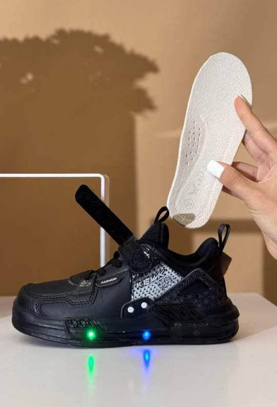 Кросівки дитячі W.niko Led підсвітка р. 31 Чорний (29433715) - фото 3