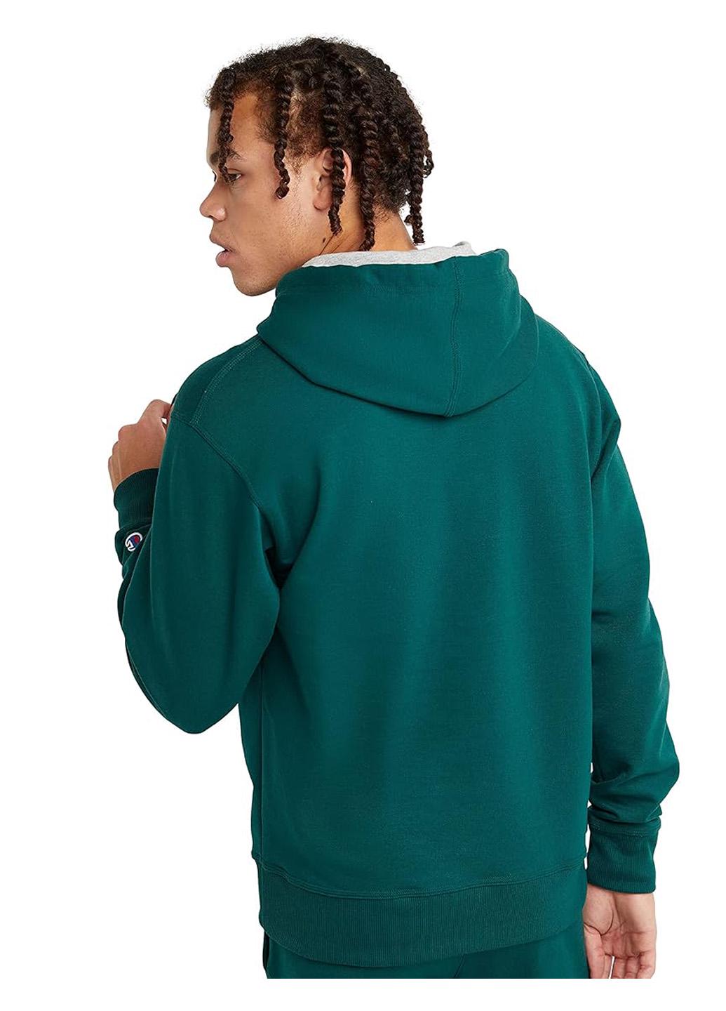 Толстовка мужская Champion Powerblend Fleece Pullover Hoodie 2 M Green (HBGF89H-2-M) - фото 2