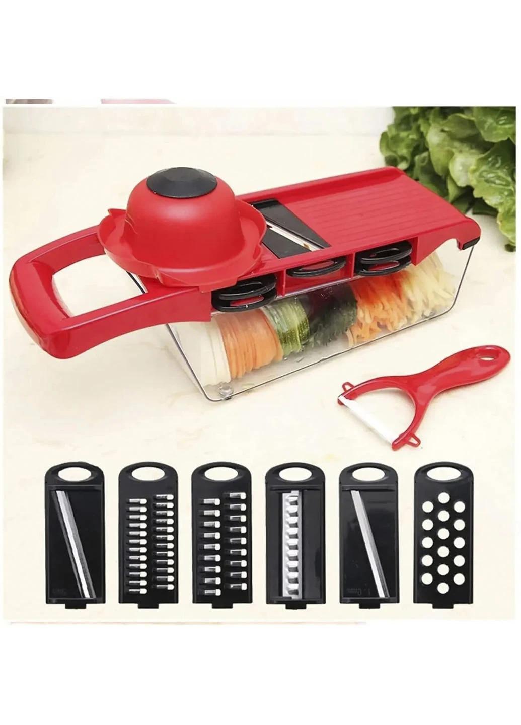 Овочерізка Good Idea Mandoline Slicer HSM-52001 6в1 з контейнером Червоний (77722) - фото 4