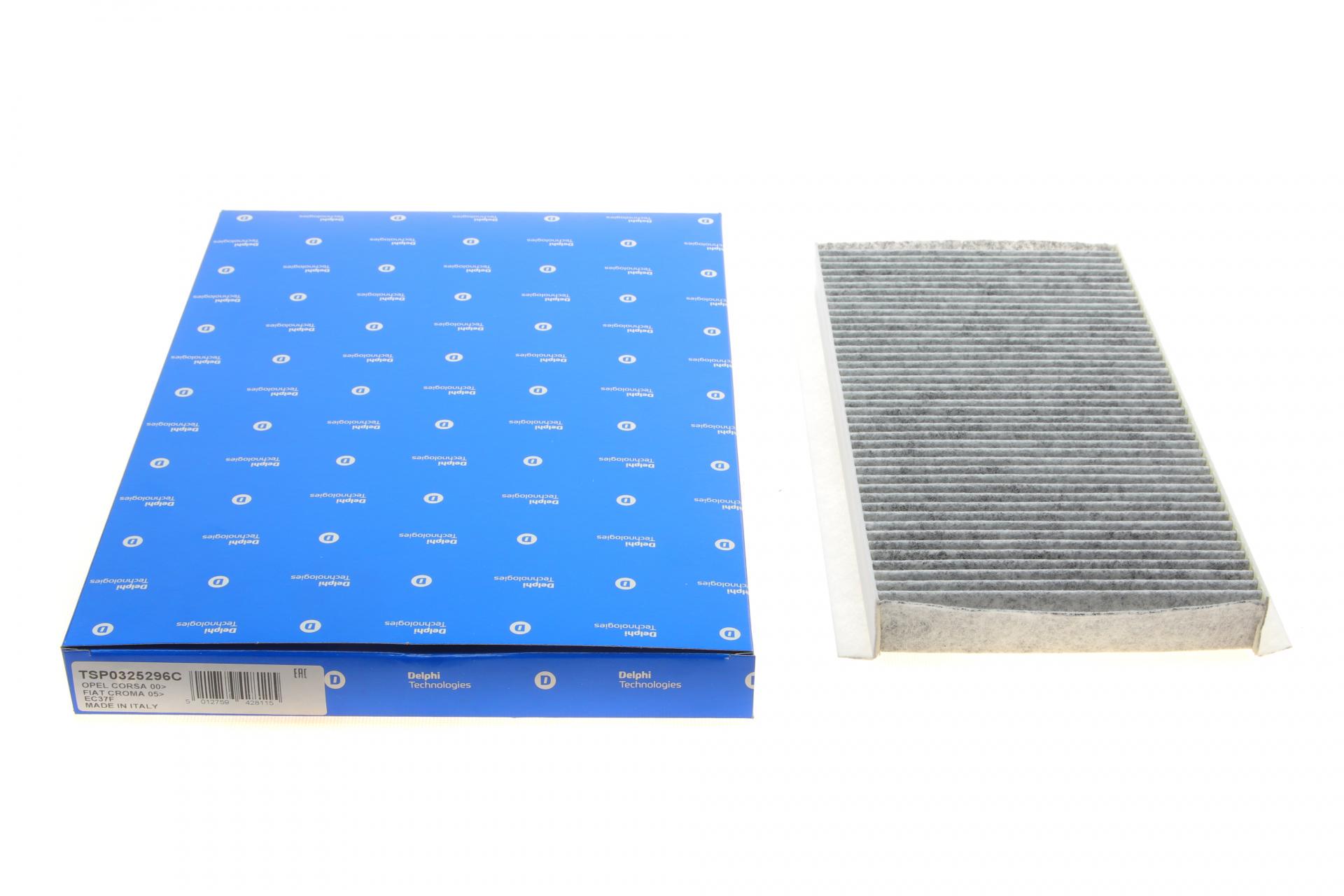 Фільтр салону DELPHI для Opel Combo 1,3CDT/1,7DI/CDTI 01- вугільний (TSP0325296C)