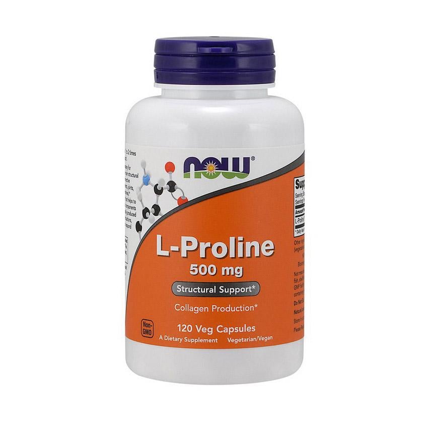 Пролин NOW Foods L-Proline 500 мг 120 капс.