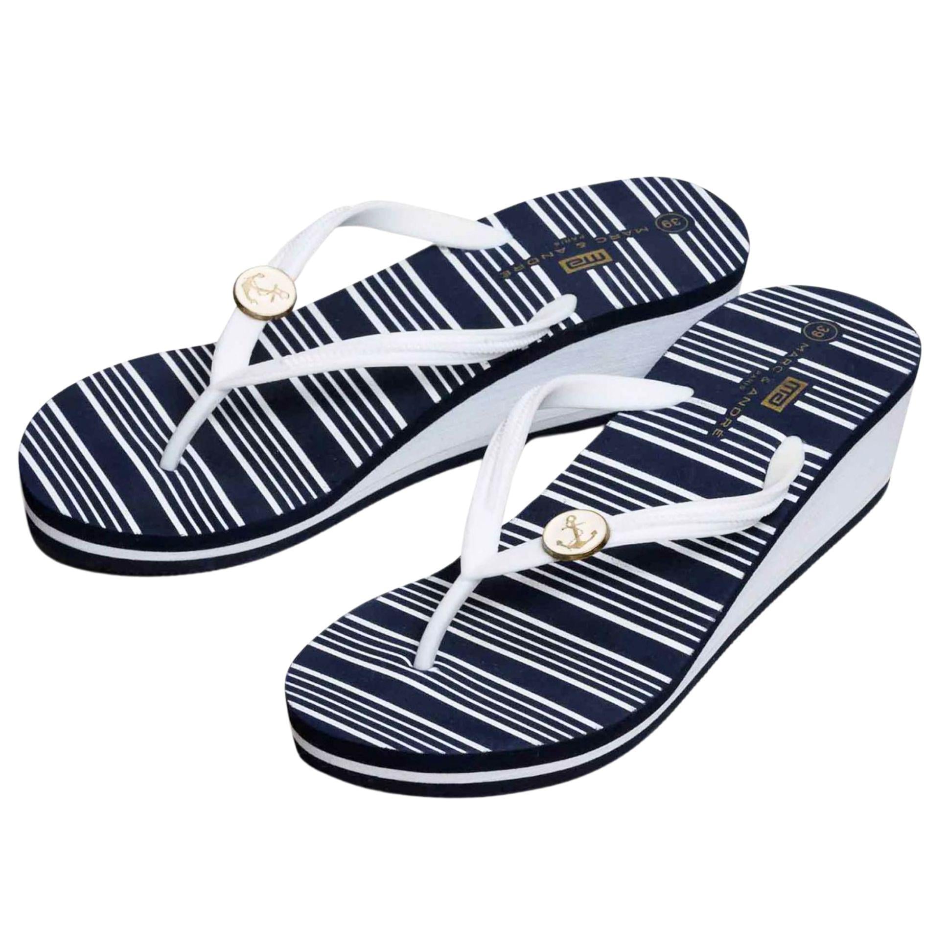 Шлепанцы Marc & André SA 19-01 Белый с синим