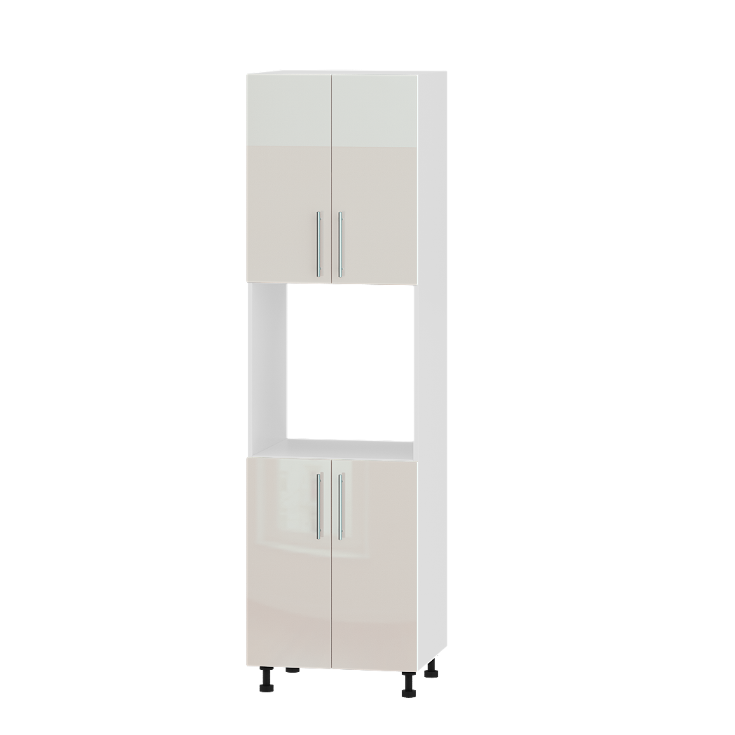 Шкаф кухонный Эверест Акрил модуль Пенал Н77-600 60х57х215 см Бьянко глянец/Белый (02268)