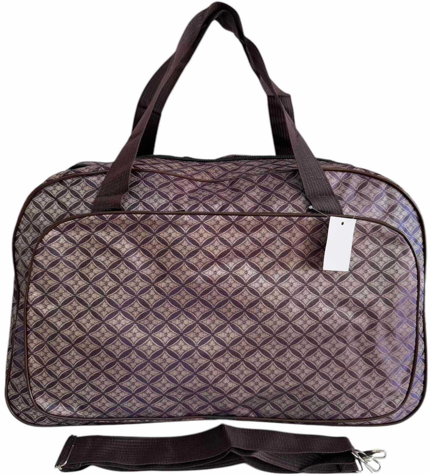 Сумка дорожная ручная кладь с длинным ремнем через плечо Светло-коричневый (41213L) - фото 1