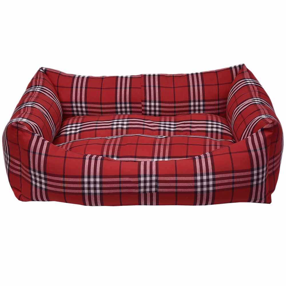 Диван для тварин Danish з бортиками 62x44x22 см Червоний (VR02/8850)