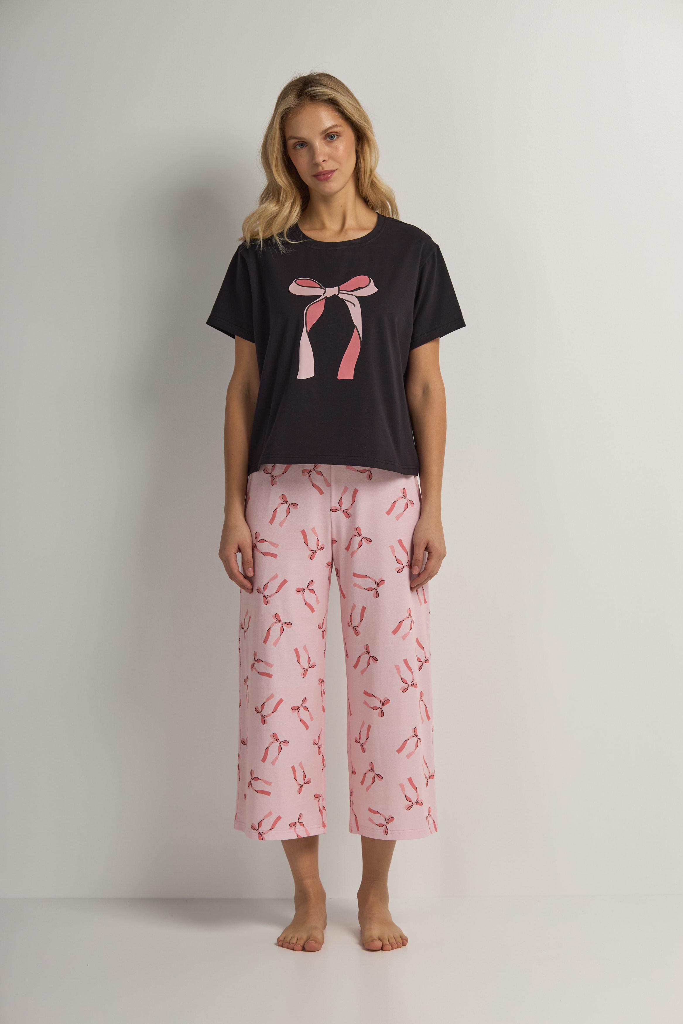 Пижама женская Ellen Flirty lpk 2989/14/01 XL Розово-черный