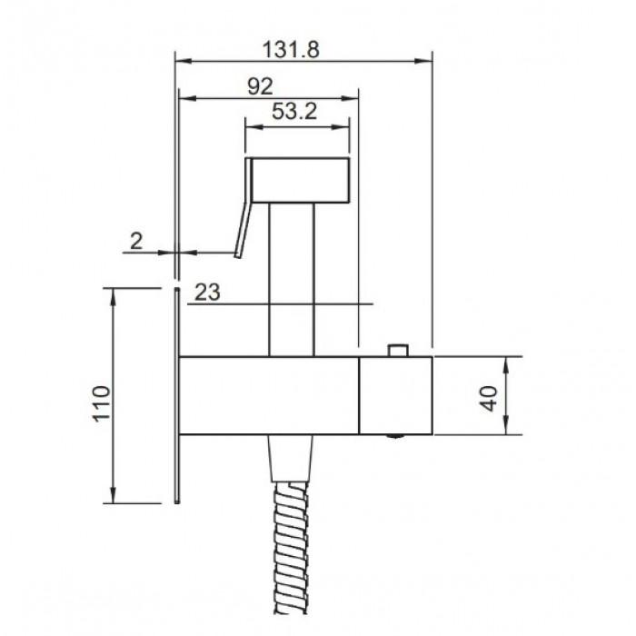 Душ гигиенический с термостатом KOER KB-24011-01 KR4734 Хром - фото 2