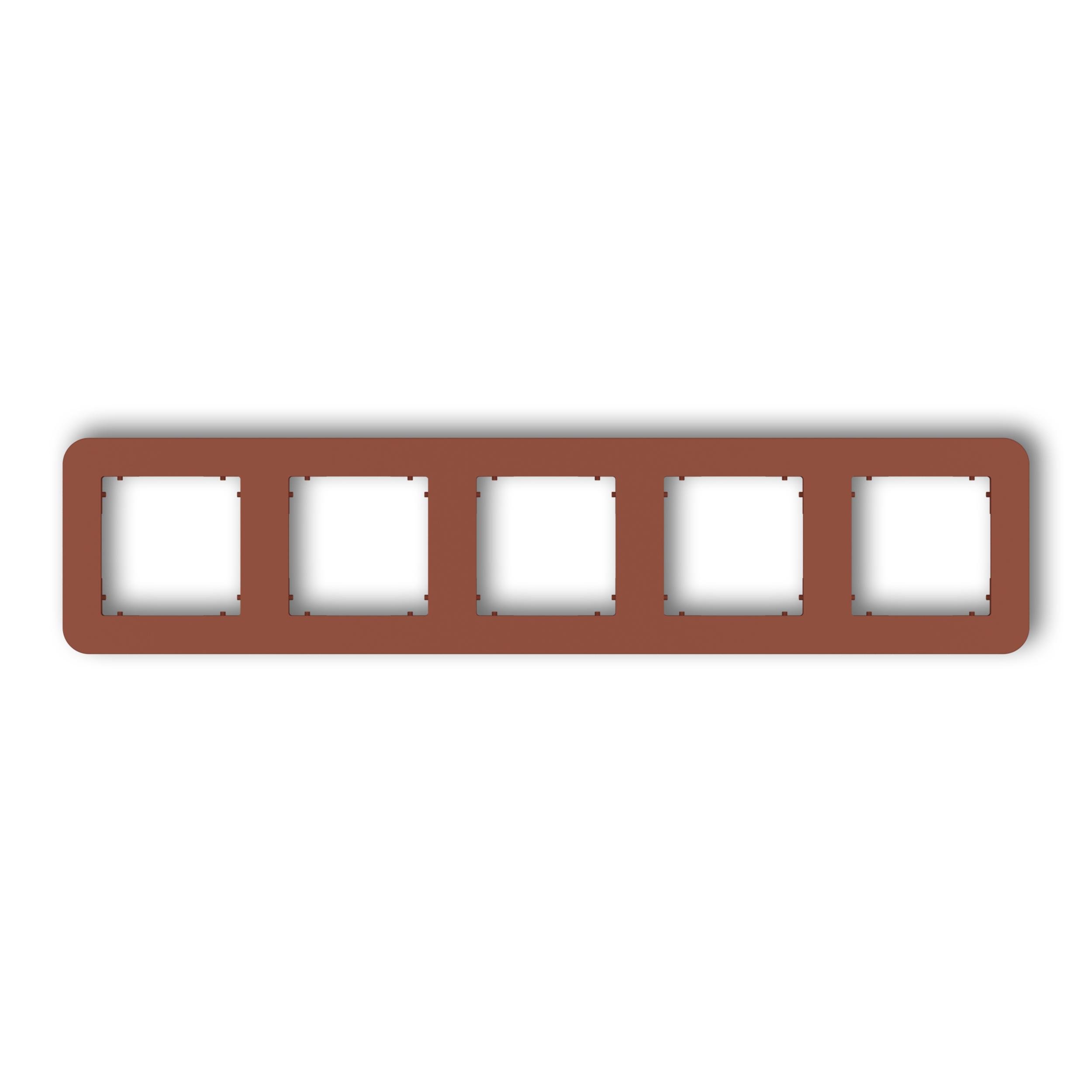 Рамка 5-місна універсальна закруглена Karlik Mini Теракотовий (63MRTZ-5)
