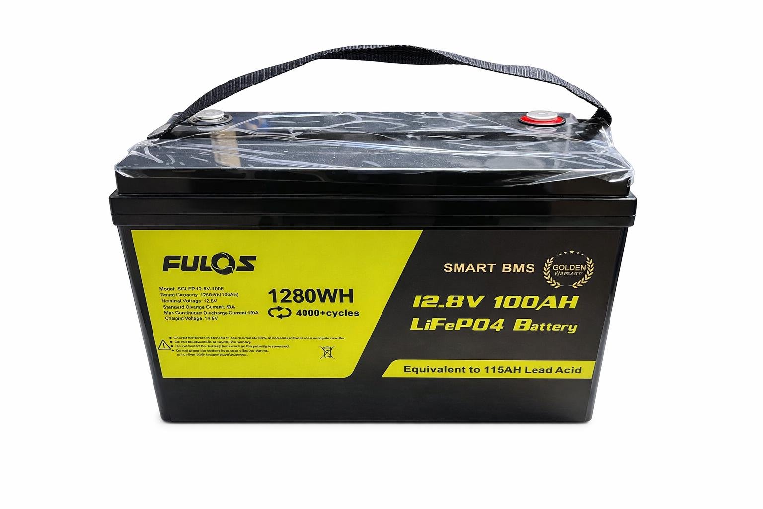 Аккумулятор литий-железо-фосфатный FULOS LiFePO4 12.8 V 100 Ah 1280Wh ИБП