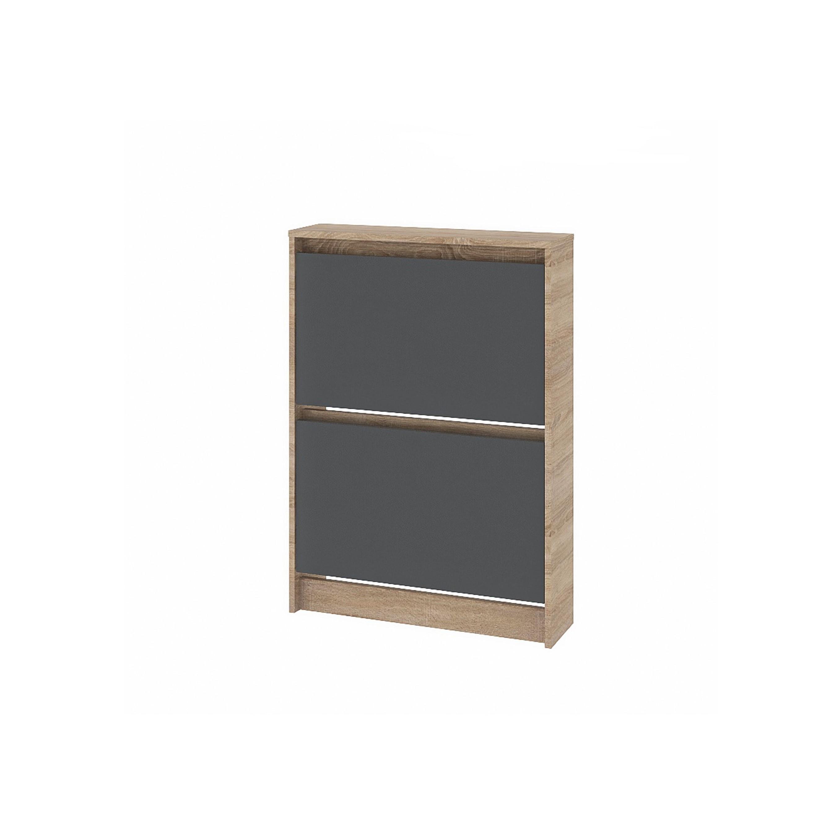 Тумба под обувь Everest Сити 160-2 702х160х958 мм Сонома/Графит (11436) Тумба под обувь Everest Сити 160-2 702х160х958 мм Сонома/Графит (11436)