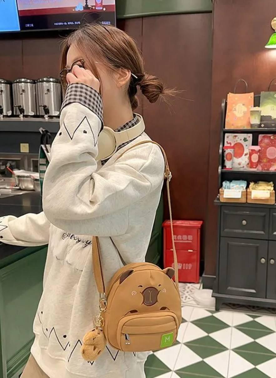 Сумка барсетка капибара Коричневый (2644909646) - фото 3 Сумка барсетка капибара Коричневый (2644909646) - фото 3