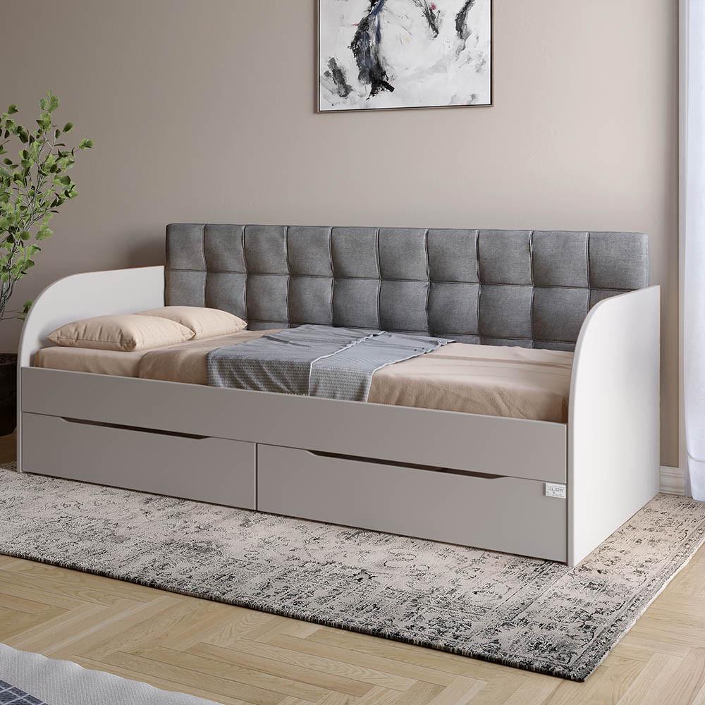 Кровать детская односпальная Lion Л-7 с ящиками и ламелями Лили-95 90x190 см Кашемир (Lion-044220) - фото 1