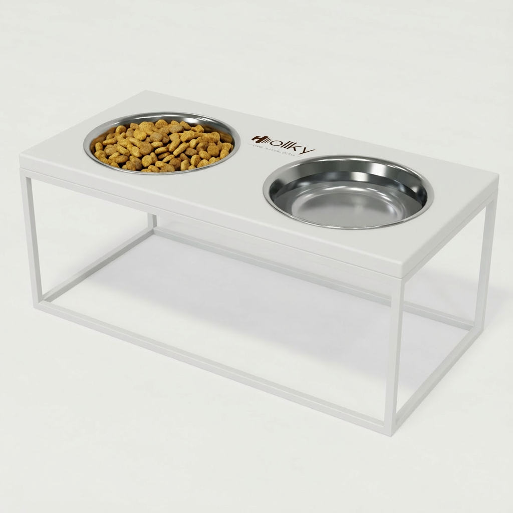 Миски на подставке для больших собак Hollky Base XL20 2х1,8 л (BXL20-522620-WHWH) - фото 1 Миски на подставке для больших собак Hollky Base XL20 2х1,8 л (BXL20-522620-WHWH) - фото 1