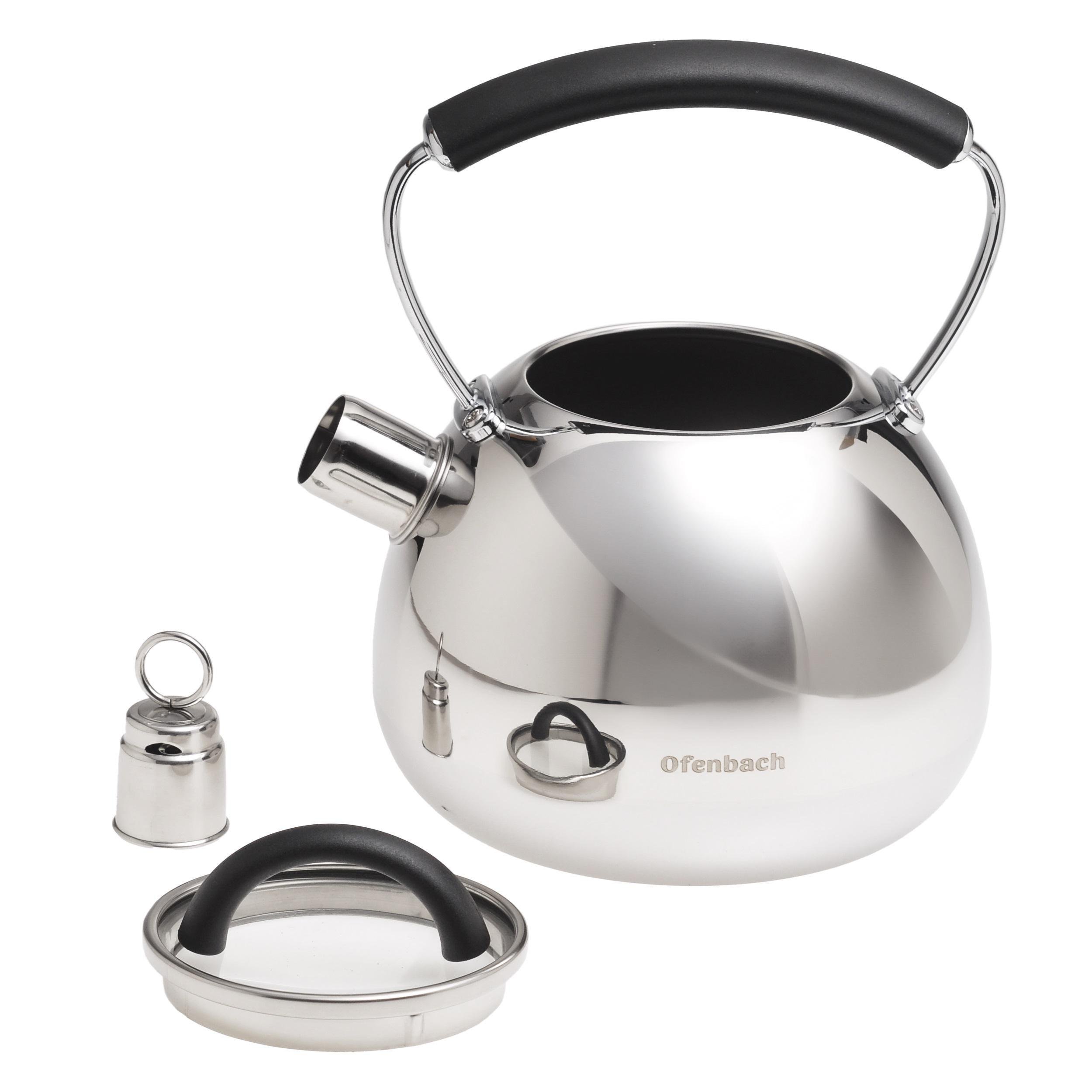 Чайник со свистком и ручкой с покрытием soft touch Ofenbach KM-100310 из нержавеющей стали 2,5 л Стальной (150-84-100310) - фото 6 Чайник со свистком и ручкой с покрытием soft touch Ofenbach KM-100310 из нержавеющей стали 2,5 л Стальной (150-84-100310) - фото 6