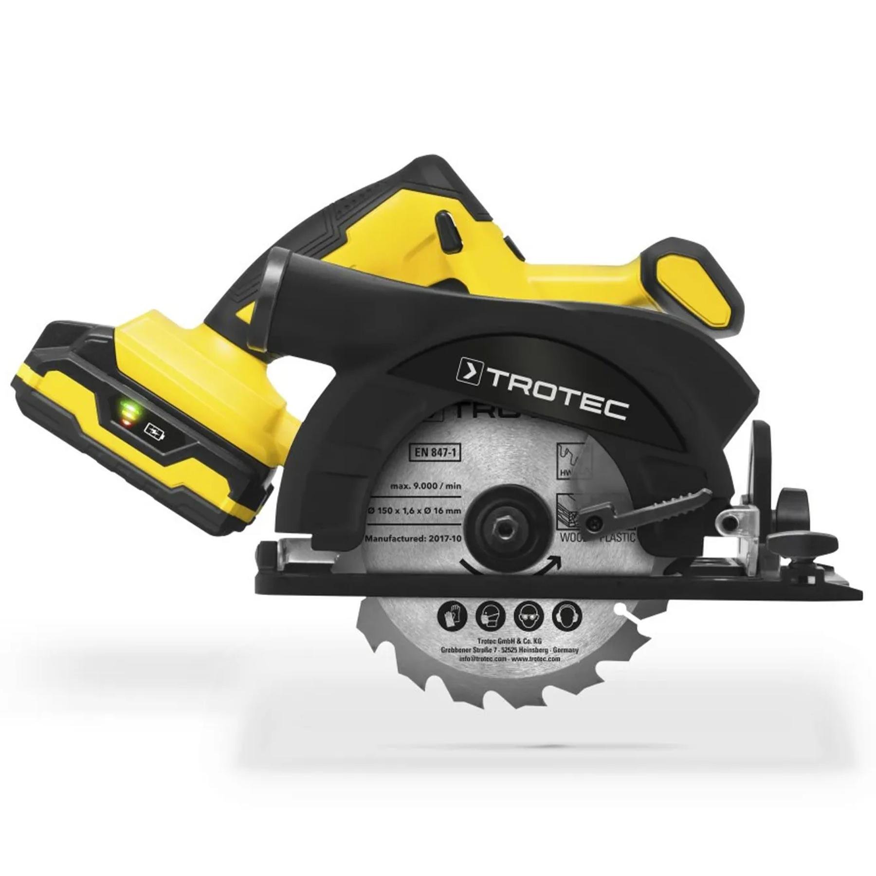 Пила циркулярна Trotec PCSS 10-20V акумуляторна з кейсом (4430000110)