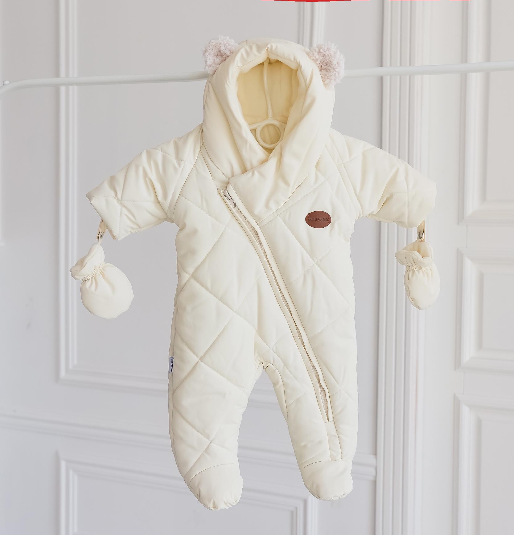 Комбінезон зимовий дитячий Polar Kid's Fantasy з рукавичками 3-6 міс. 68 см Молочний (4422)