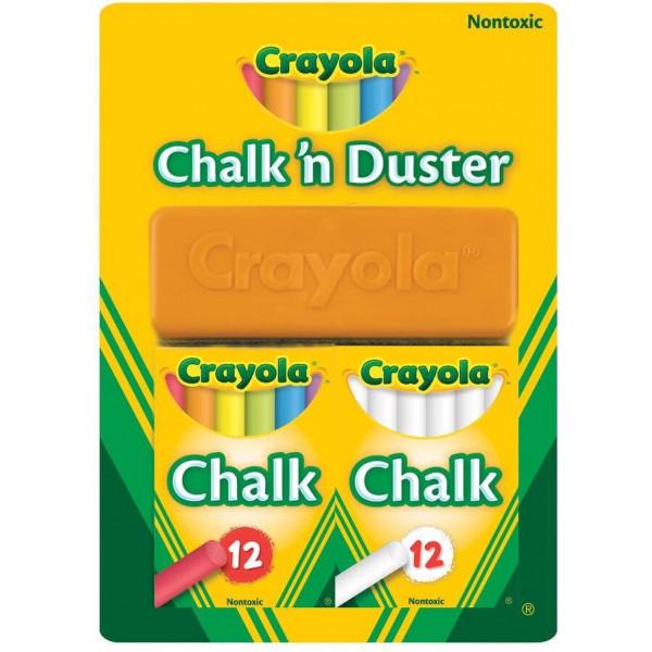 Набор мела Crayola со щеткой для стирания (256418.012)