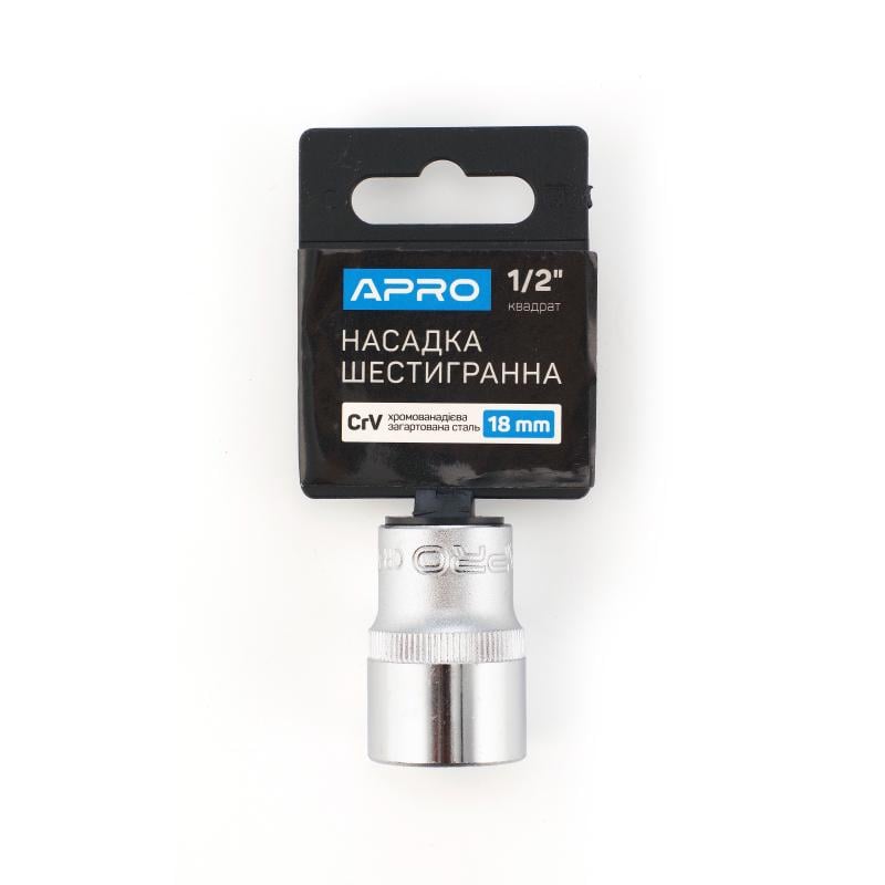 Головка Apro шестигранная 1/2" 18 мм