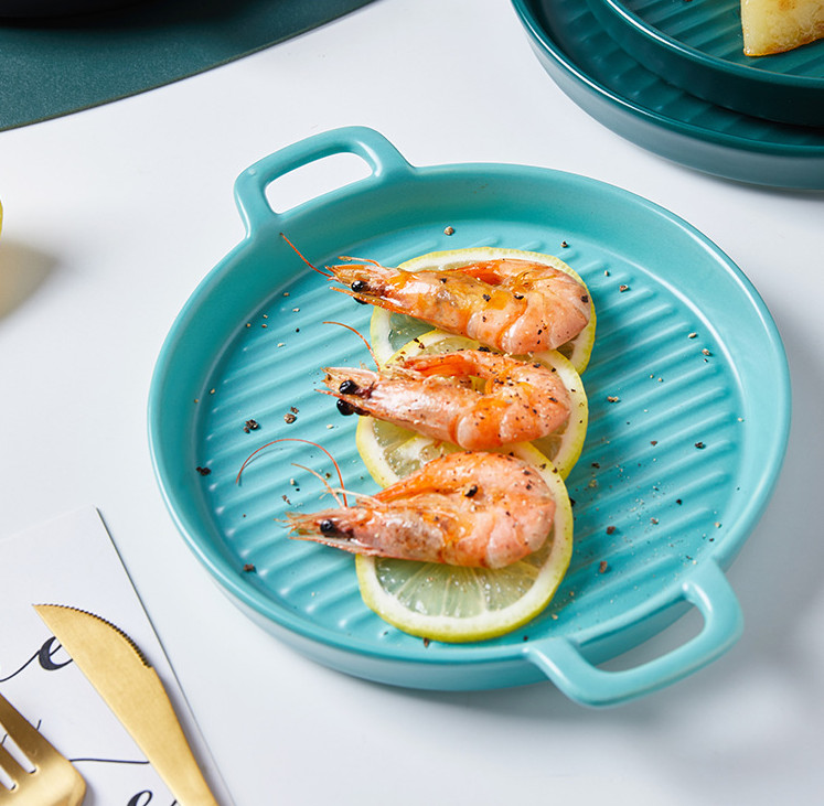 Блюдо з рифленим дном кругла 6738 22 см Блакитний (4356275) - фото 3 Блюдо з рифленим дном кругла 6738 22 см Блакитний (4356275) - фото 3