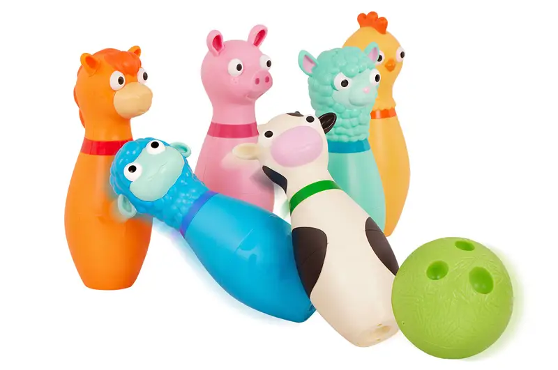 Ігровий набір для боулінгу Kiddi Smart Весела ферма BT1802Z Battat - фото 3 Ігровий набір для боулінгу Kiddi Smart Весела ферма BT1802Z Battat - фото 3