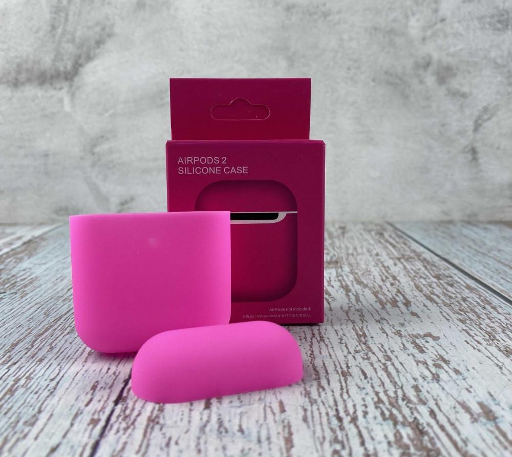 Силиконовый чехол для наушников AirPods 2 Magenta
